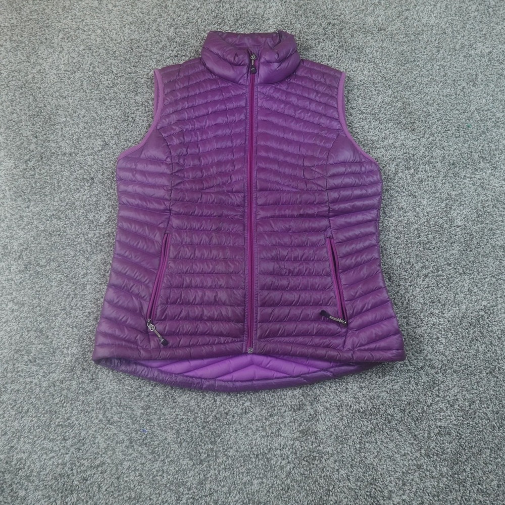 Eastern Mountain Sports Vest Womens S Purple Puffer Full Zip Quilted Down Jacket
